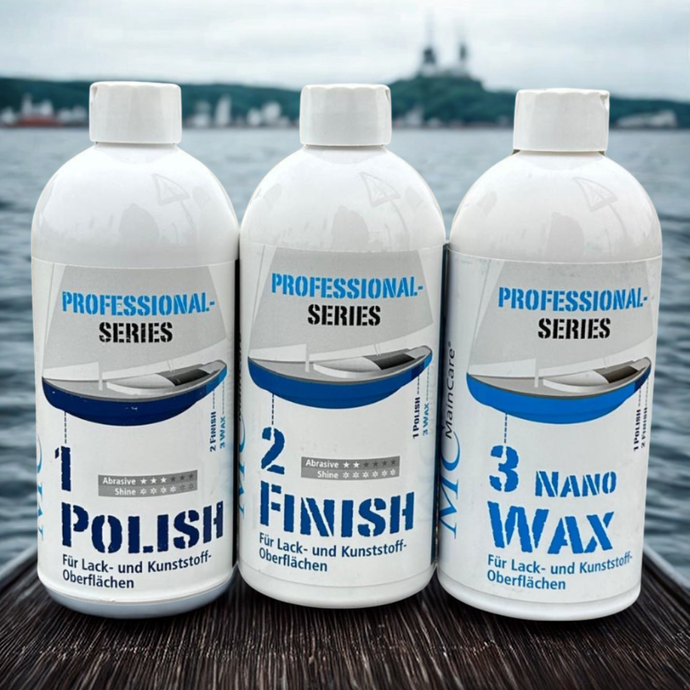 MainCare® Dreifach-Glanz-Kit - Bootspolituren - GFK- und Gelcoat